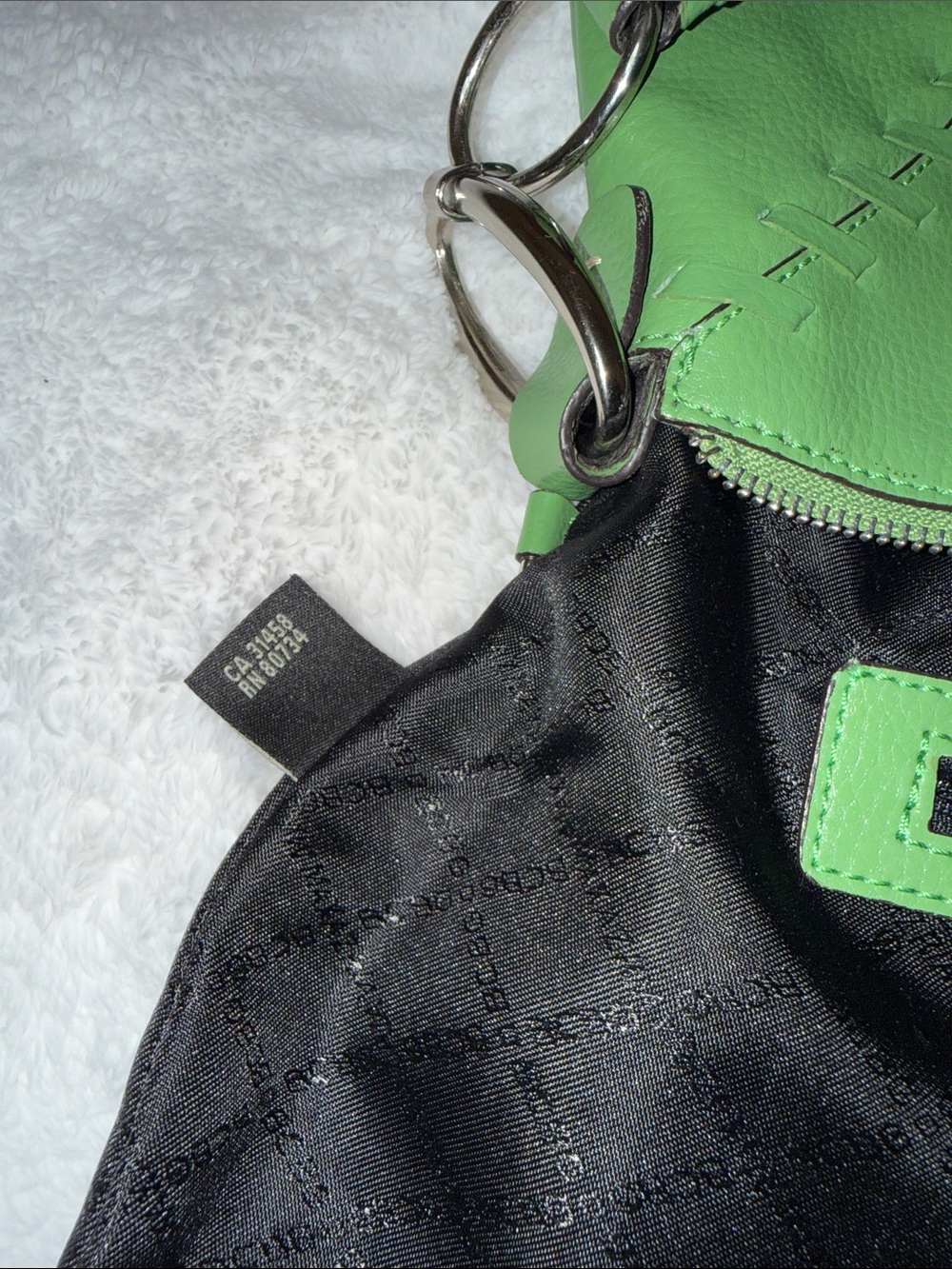 BCBGMaxAzria Green Leather Shoulder Hobo - Picture 12 of 13